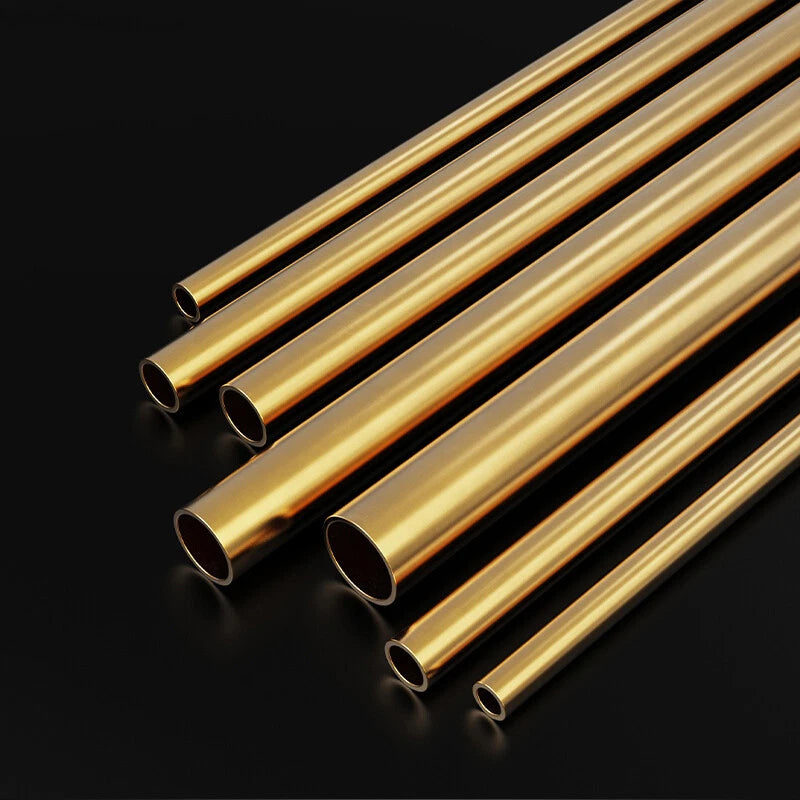 H65 Brass Round Tube — 300mm Hollow Brass Pipe, 1–80mm OD, Multiple Wall Thicknesses