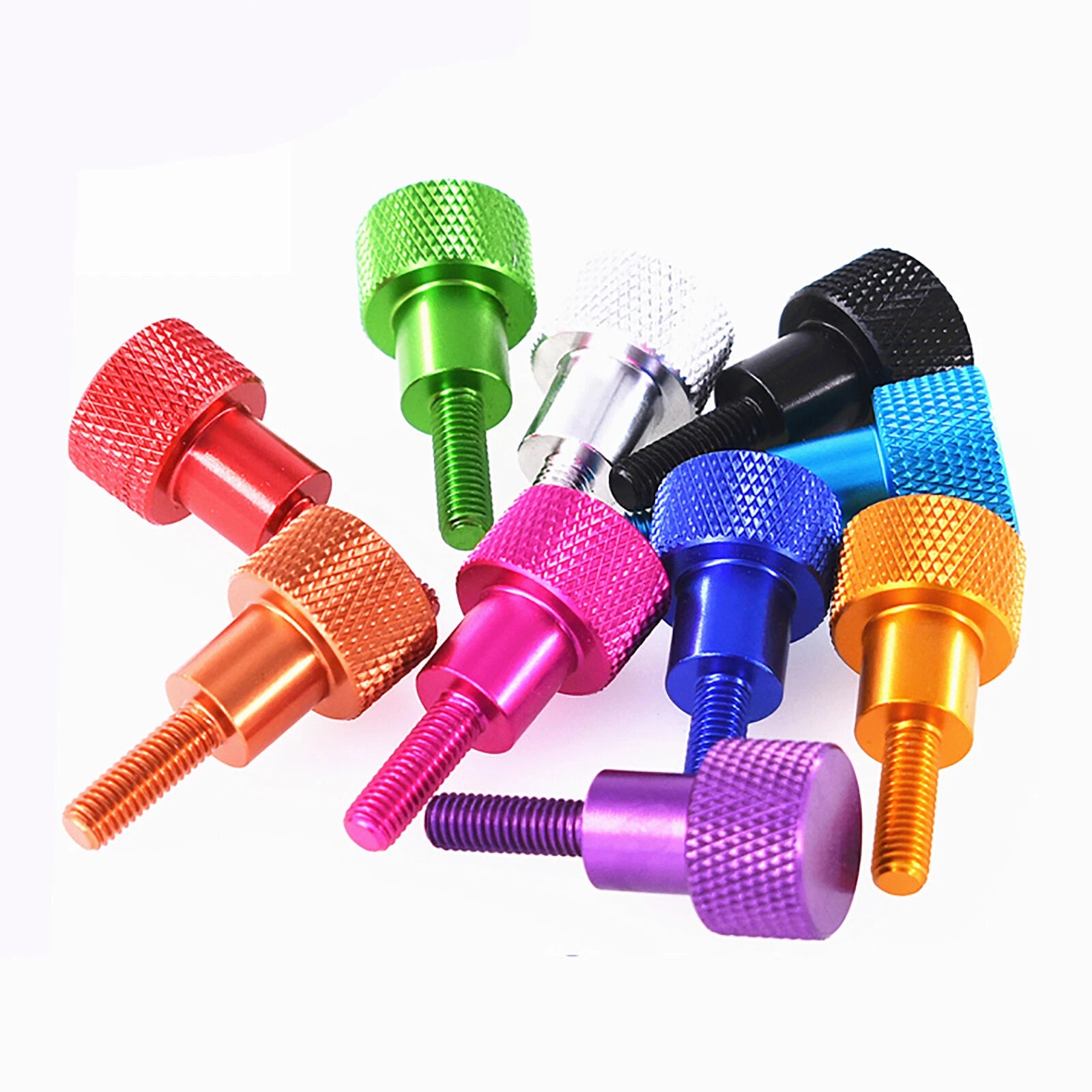 DIY SCREWS 5MM 6MM ALUMINUM KNURLED THUMB SCREW HAND GRIP KNOB BOLTS DOOR HANDLE
