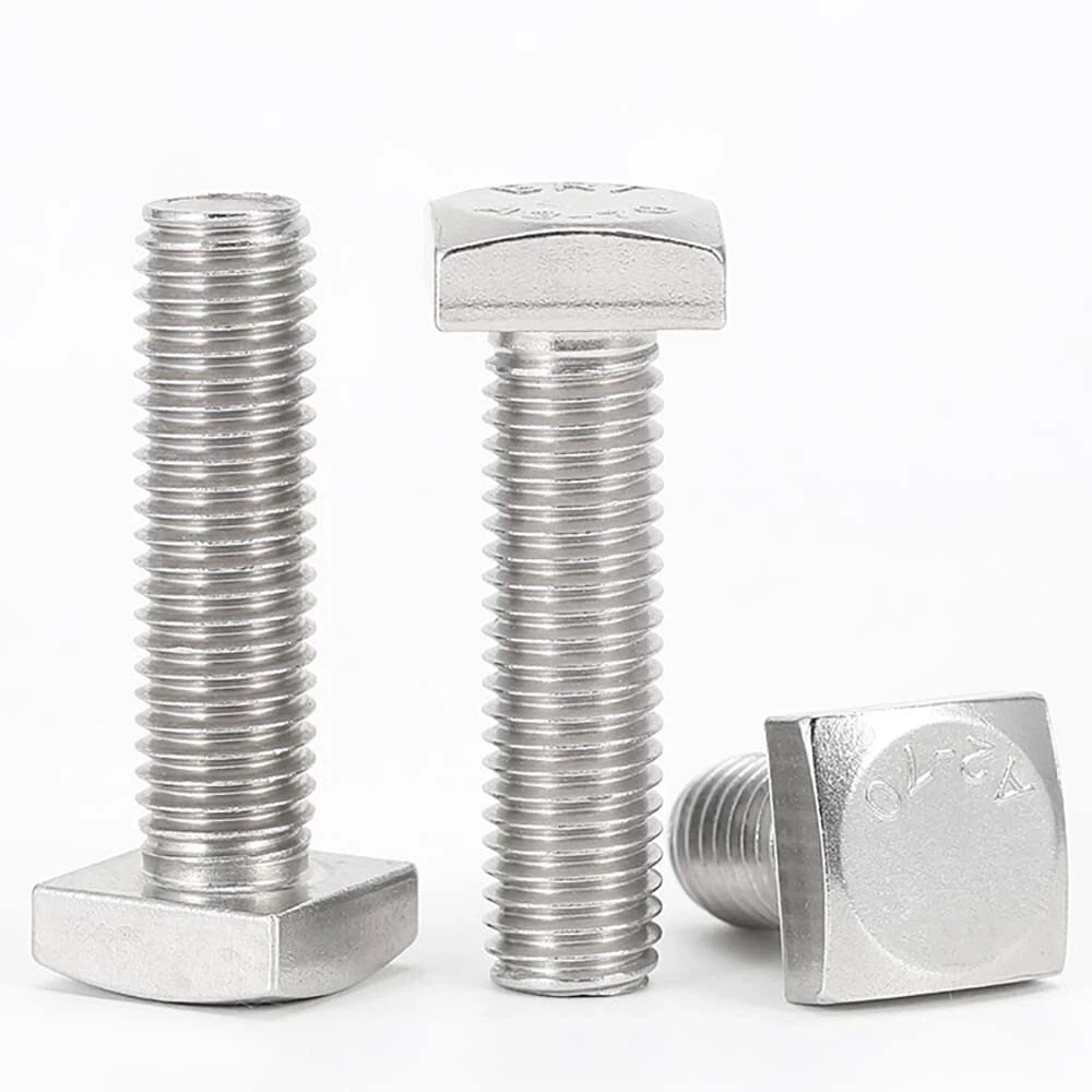 Square Head Bolts M4 M5 M6 M8 M10 M12 — A2 304 Stainless Steel, Multiple Lengths - HomeDIYer