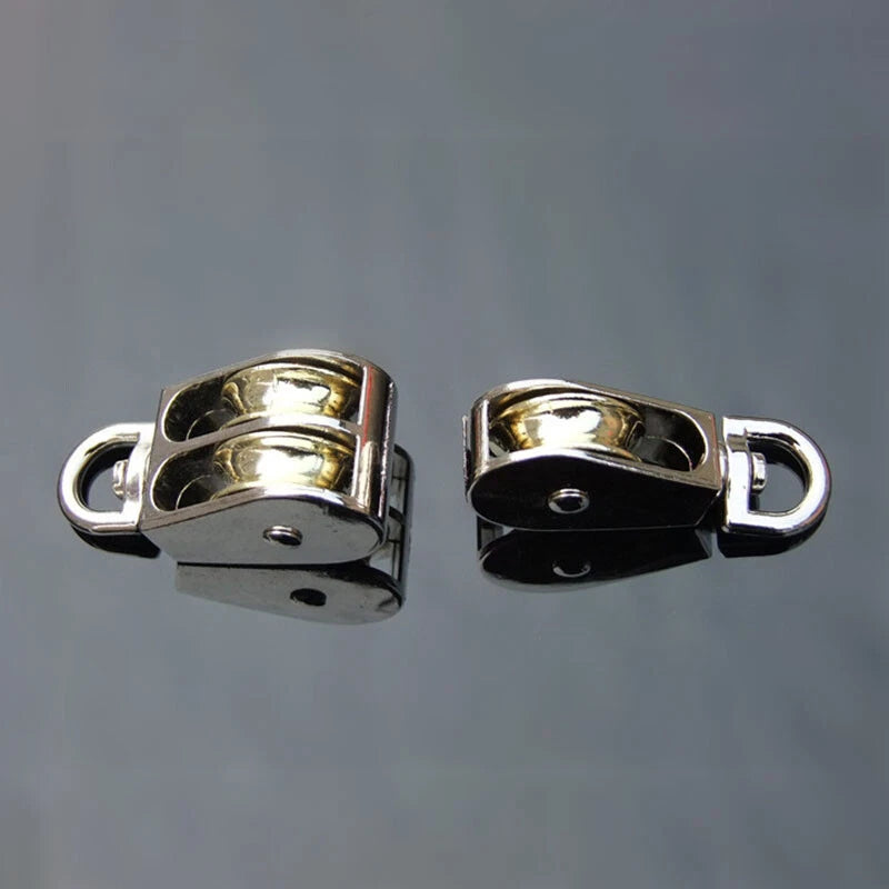 Single Dual Pulley Rope Pully Lifting Wheel Swivel 43mm 58mm 86mm Zinc Alloy