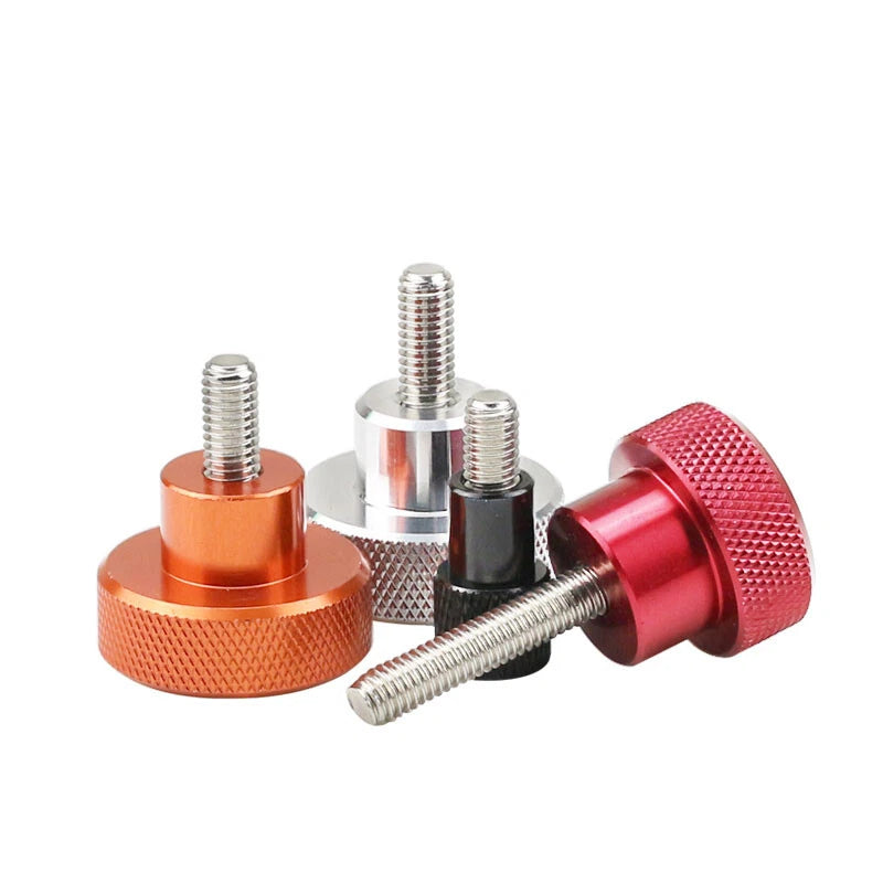 Knurled Thumb Screws Aluminium Handle + Stainless Rod Hand Grip Knob Bolts M6