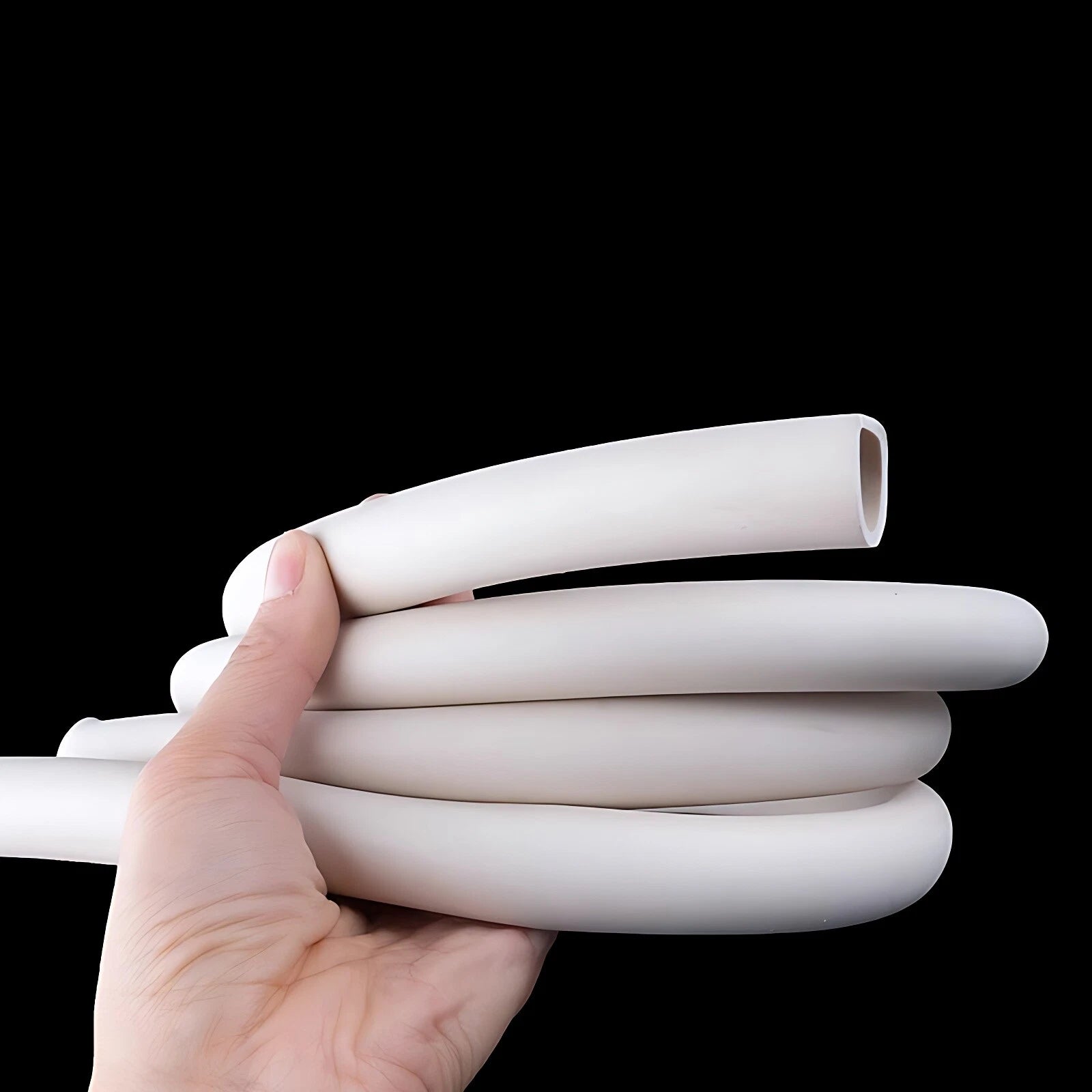 White Rubber Vacuum Tube – Flexible Laboratory Hose Pipe for Water, Gas & Oil (ID 2–25mm)