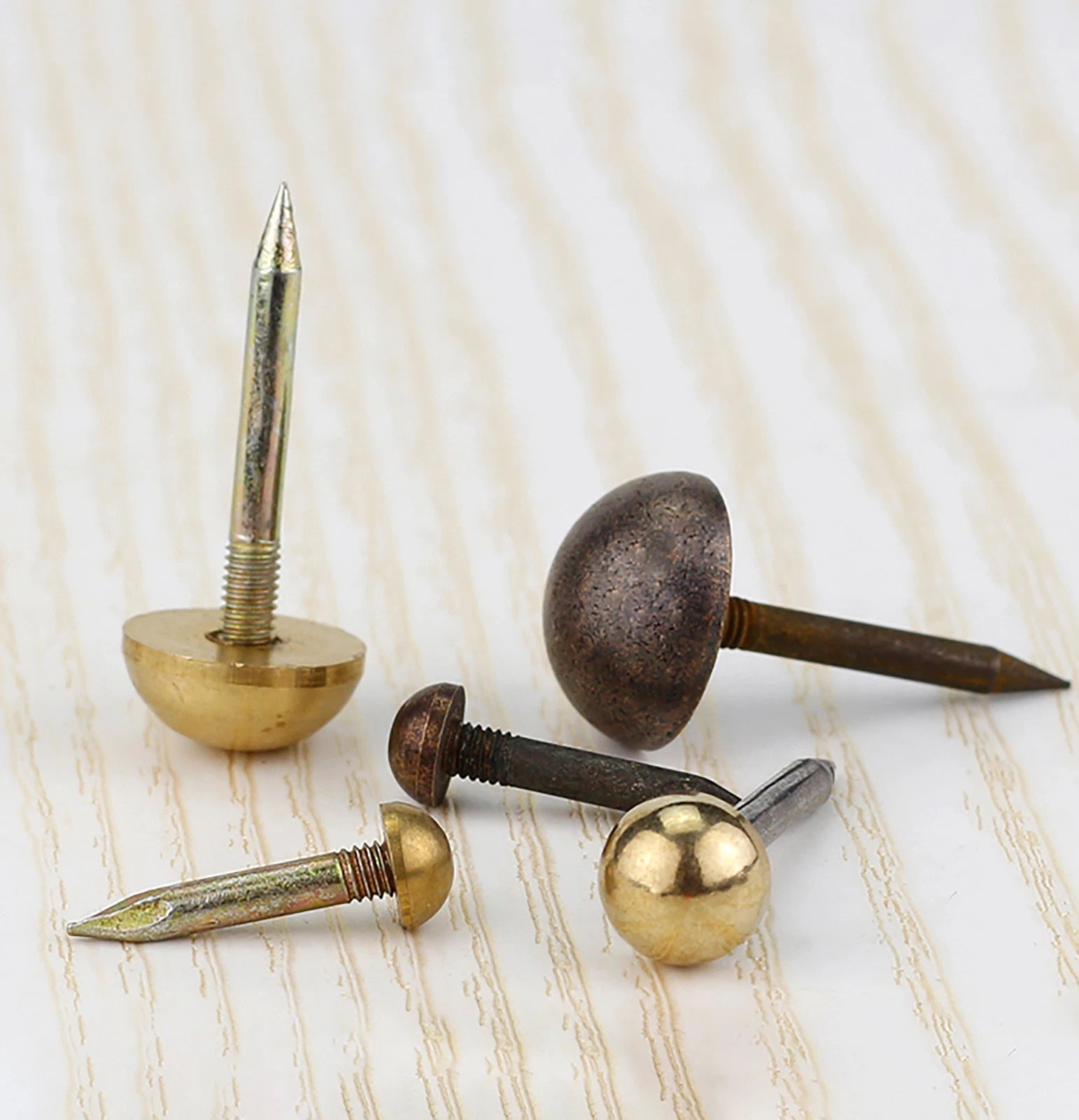 Antique Solid Brass Decorative Upholstery Dome Nails Furniture Chair Sofa Screws