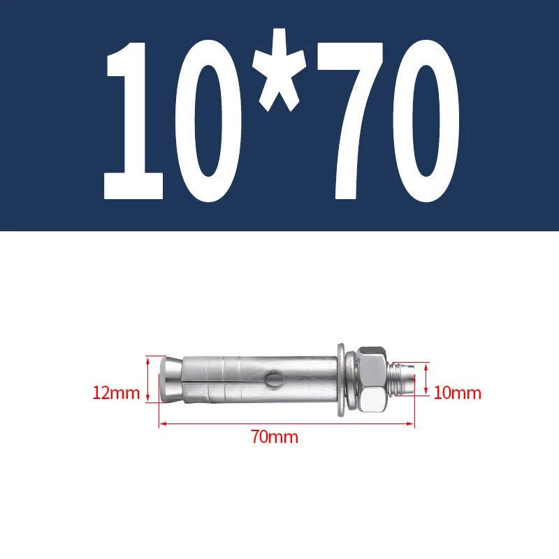 Hex Nut Expansion Sleeve Anchor Bolts — M6 to M20, Galvanized & Stainless Steel - HomeDIYer
