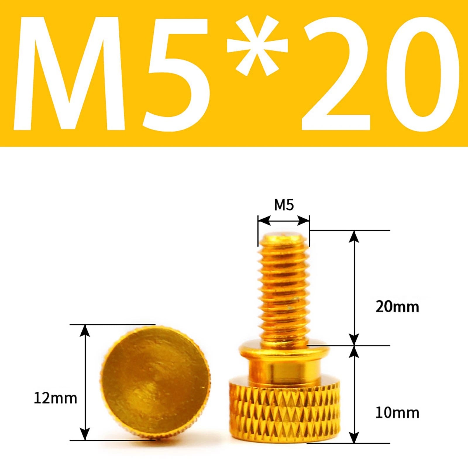 Aluminum Thumb Screws M5 M6 Knurled Hand Bolts Anodized PC Case Hobby DIY Stock