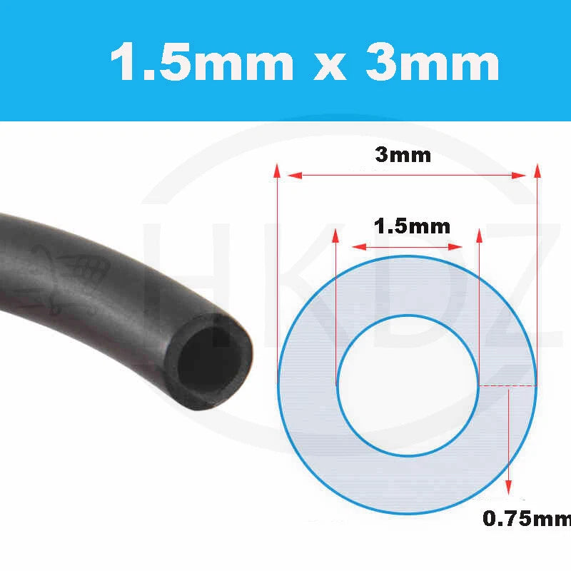 Black Fluorine Rubber Tube Fuel Hose-Engine Petrol,Oil Line Fuel Pipe ID 1 -32mm