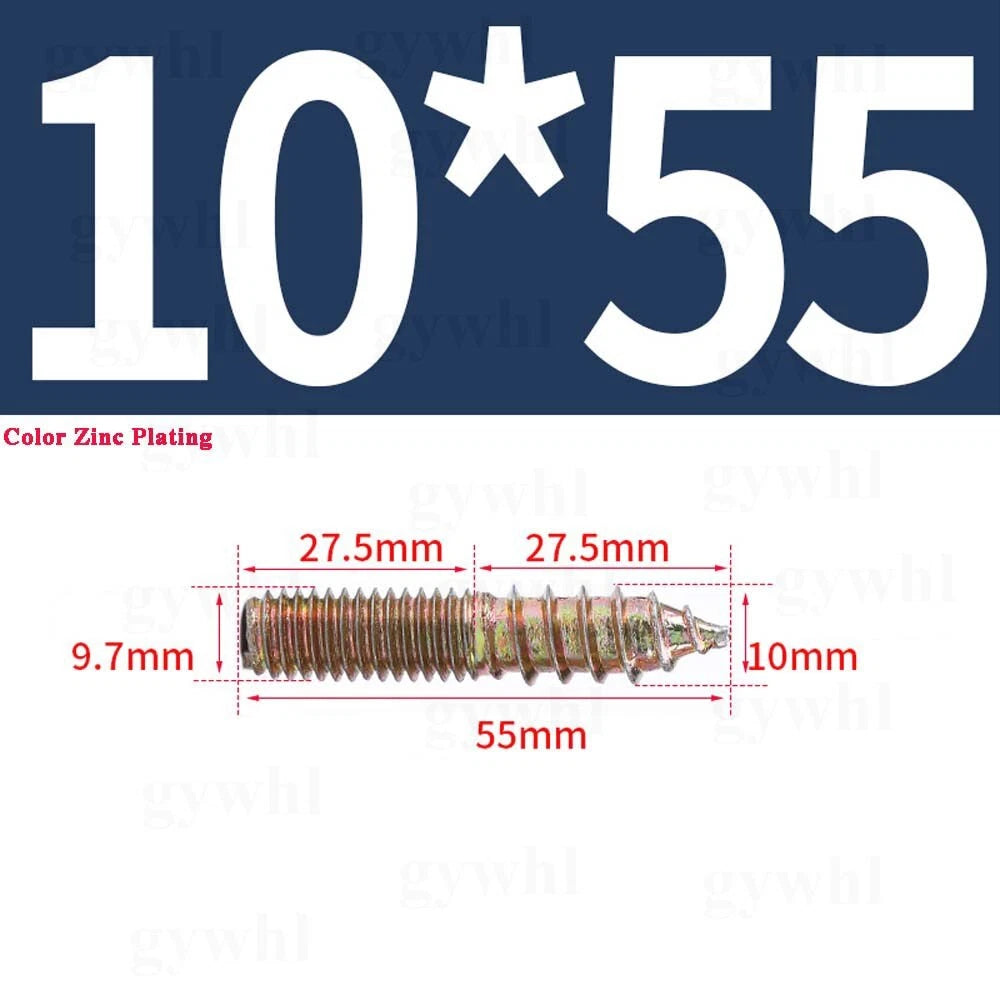 Wood To Metal Dowels Double Ended Threaded Furniture Screws M3 M4 M5 M6 8 10 M12