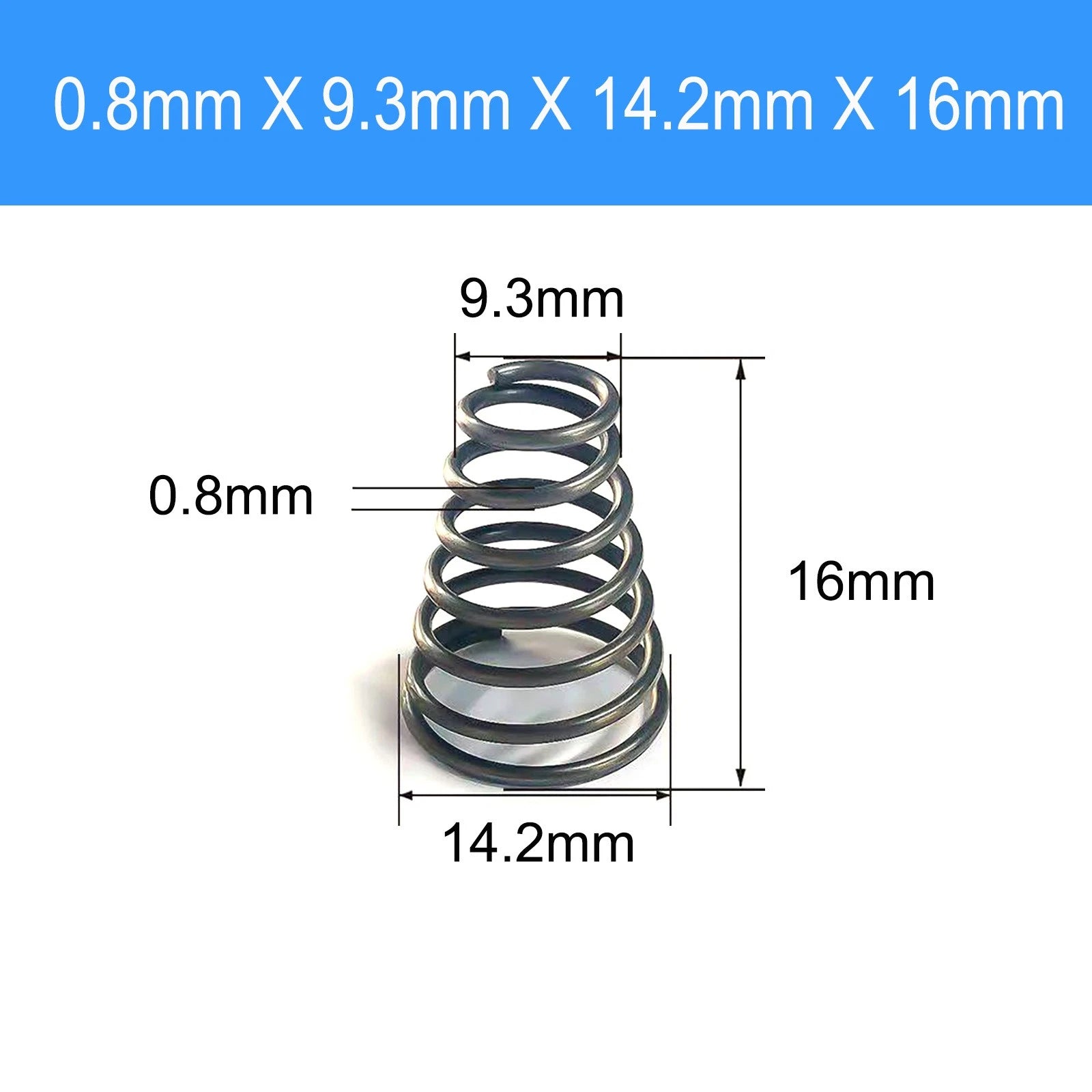 Conical Compression Spring Tapered Spring Steel Wire 0.2-3mm Heavy Duty Cone DIY