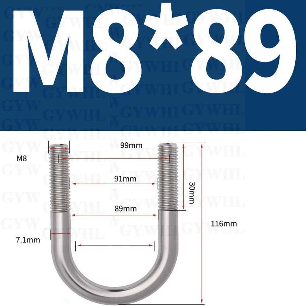 Marine Grade Round Bend U - Bolts — A2 & A4 Stainless Steel, M6 to M20 - HomeDIYer