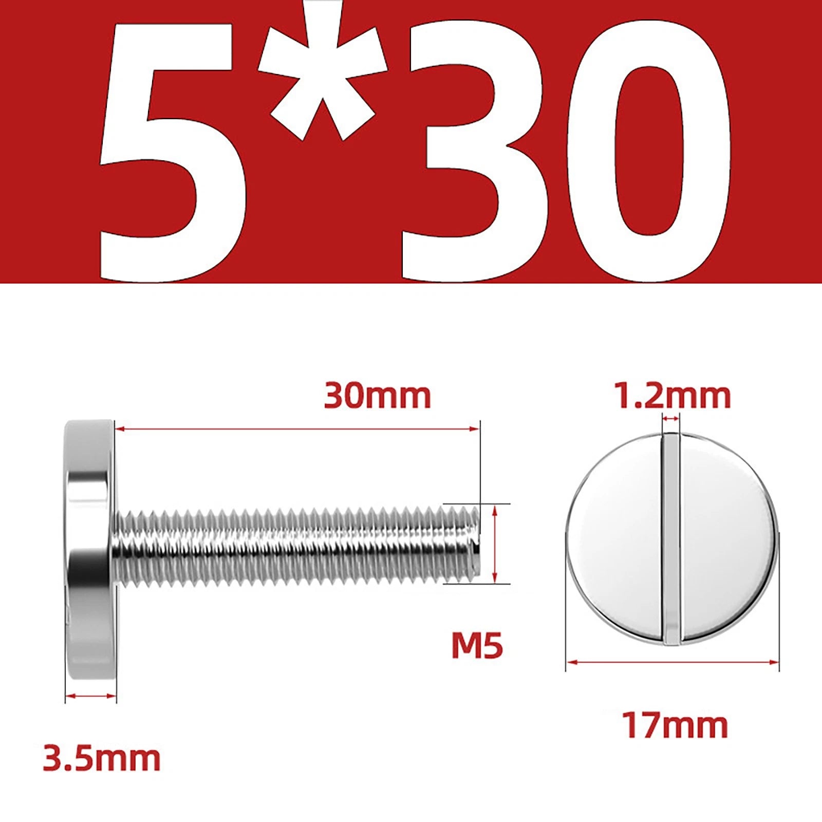 A2 Stainless Steel Slotted Large Head Machine Screws — Wide Pan Bolt DIN 921 | M2–M10