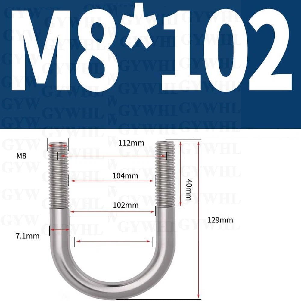 Marine Grade Round Bend U - Bolts — A2 & A4 Stainless Steel, M6 to M20 - HomeDIYer