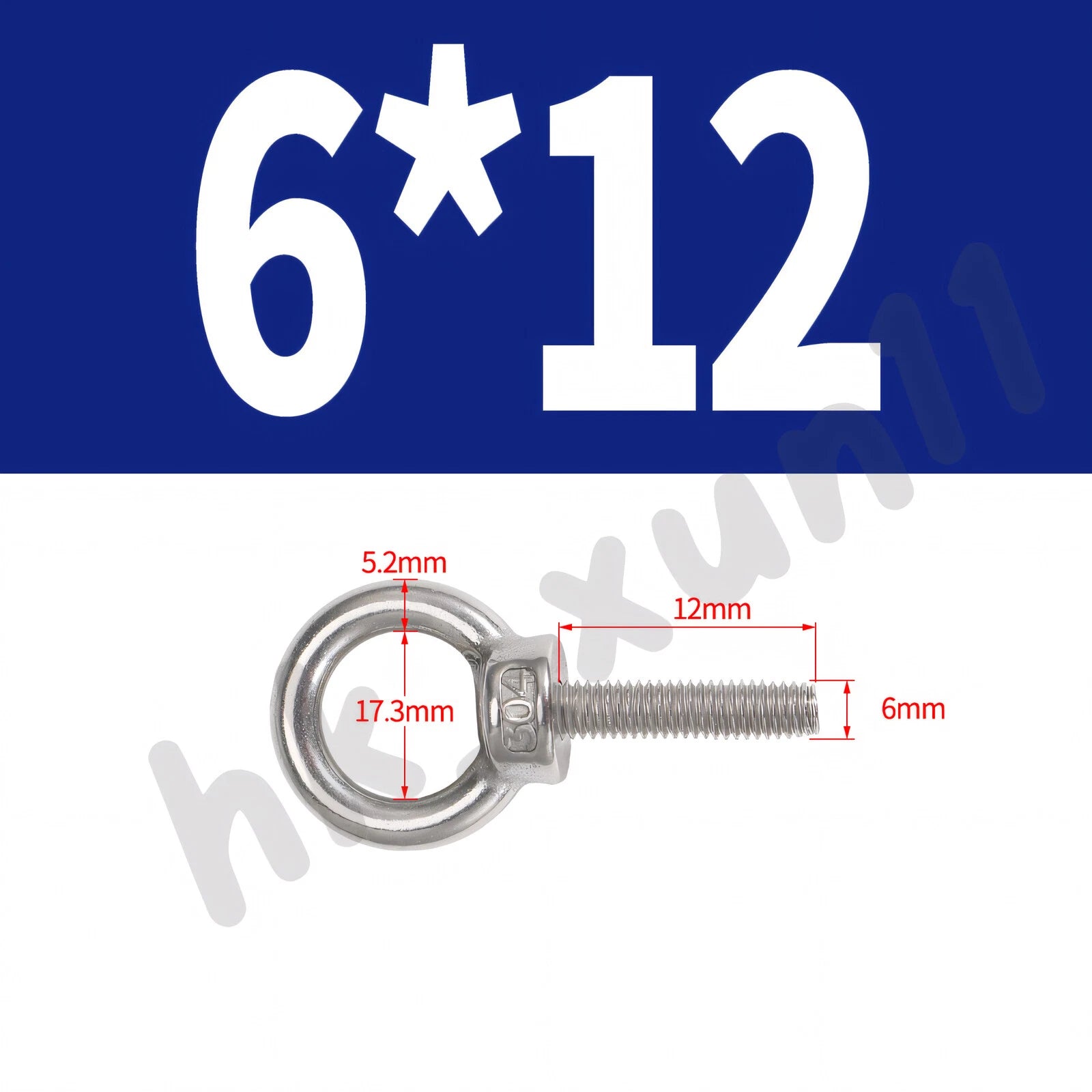 M3 M4 M5 M6 M8 M10 M12 TO M24 LIFTING EYE NUTS & BOLTS A2-304 STAINLESS STEEL