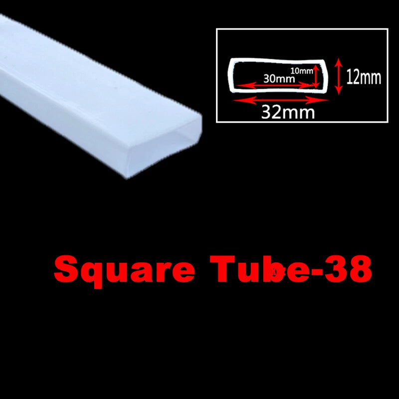 Square Silicone Rubber Hollow Tube Pipe Protector Seal Strips Width 2.5mm~108mm