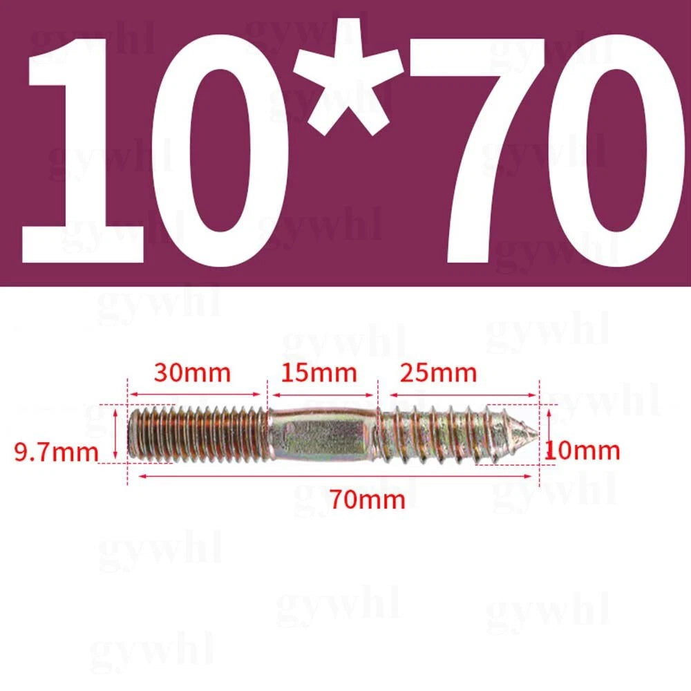 Wood To Metal Dowels Double Ended Threaded Furniture Screws M3 M4 M5 M6 8 10 M12