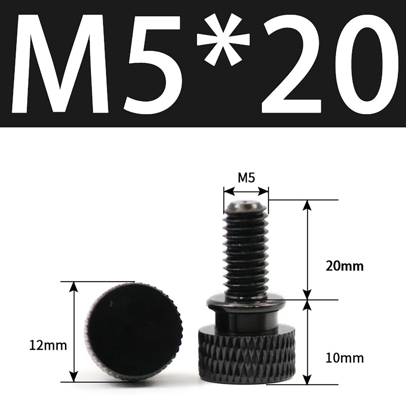 Aluminum Thumb Screws M5 M6 Knurled Hand Bolts Anodized PC Case Hobby DIY Stock