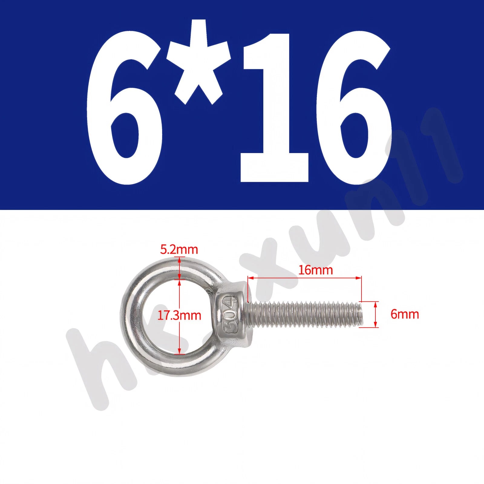 M3 M4 M5 M6 M8 M10 M12 TO M24 LIFTING EYE NUTS & BOLTS A2-304 STAINLESS STEEL