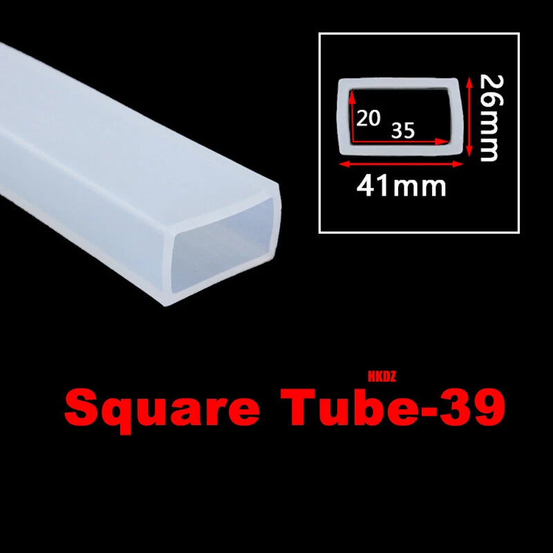 Square Silicone Rubber Hollow Tube Pipe Protector Seal Strips Width 2.5mm~108mm