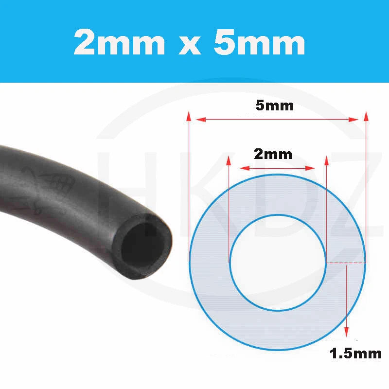 Black Fluorine Rubber Tube Fuel Hose-Engine Petrol,Oil Line Fuel Pipe ID 1 -32mm