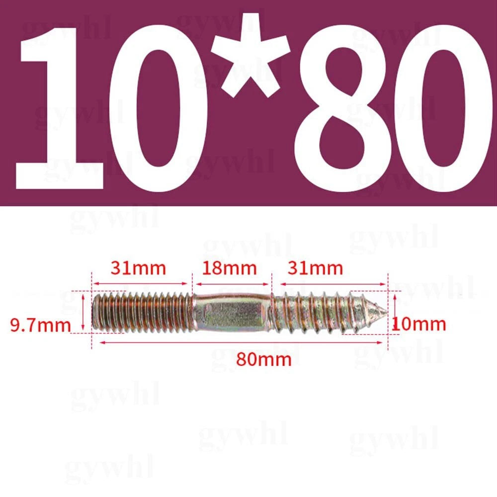Wood To Metal Dowels Double Ended Threaded Furniture Screws M3 M4 M5 M6 8 10 M12