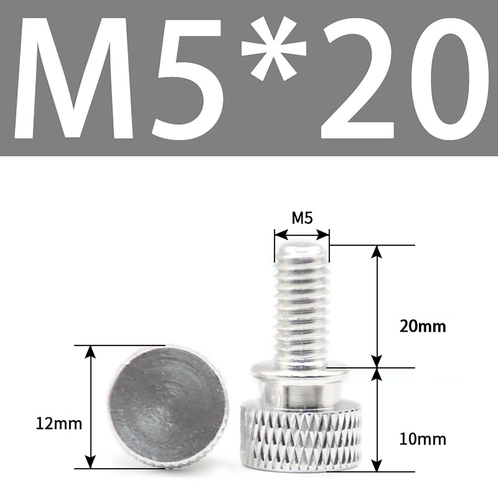 Aluminum Thumb Screws M5 M6 Knurled Hand Bolts Anodized PC Case Hobby DIY Stock