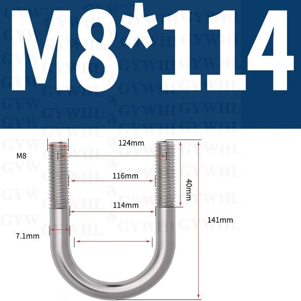 Marine Grade Round Bend U - Bolts — A2 & A4 Stainless Steel, M6 to M20 - HomeDIYer