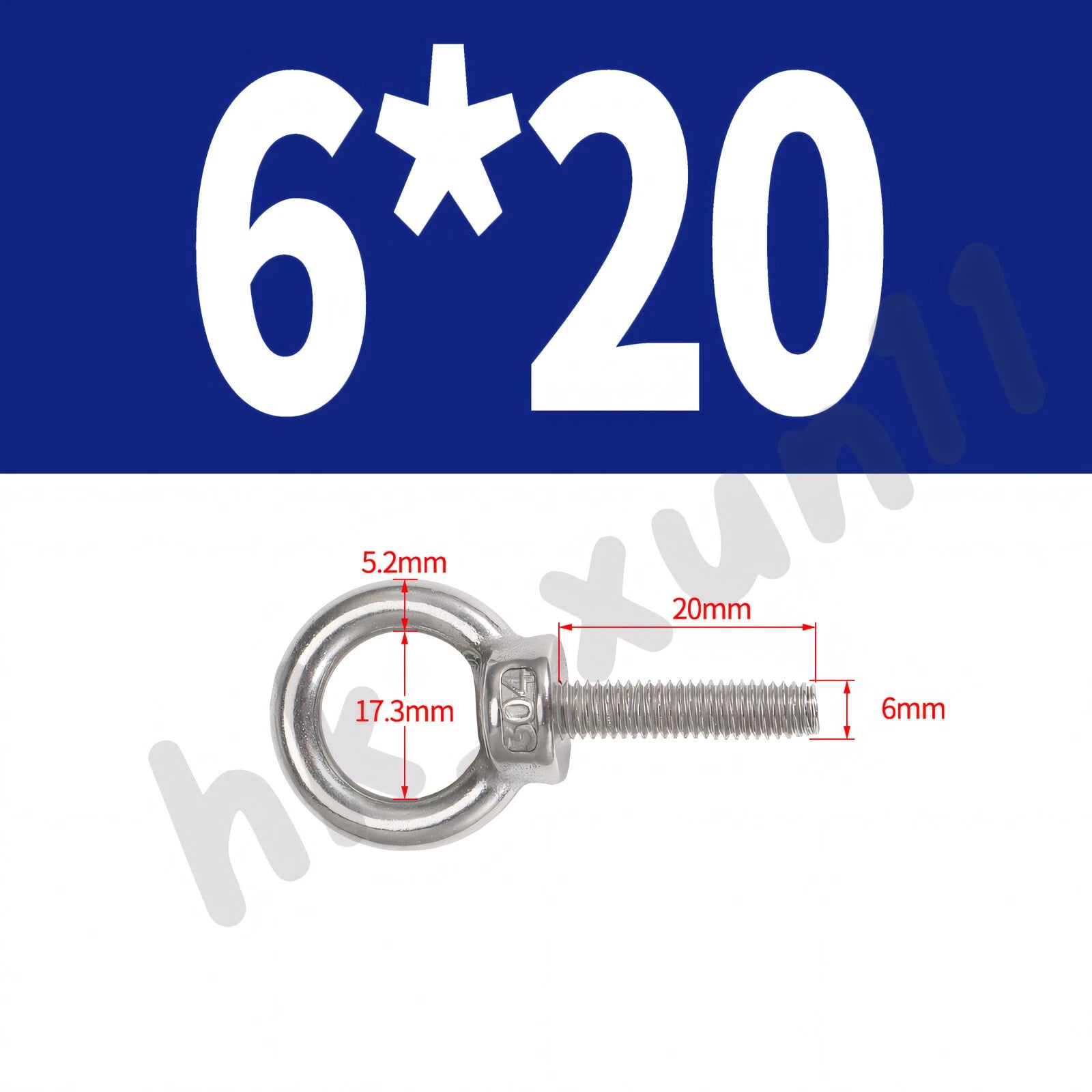M3 M4 M5 M6 M8 M10 M12 TO M24 LIFTING EYE NUTS & BOLTS A2-304 STAINLESS STEEL