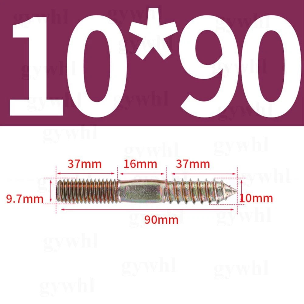 Wood To Metal Dowels Double Ended Threaded Furniture Screws M3 M4 M5 M6 8 10 M12