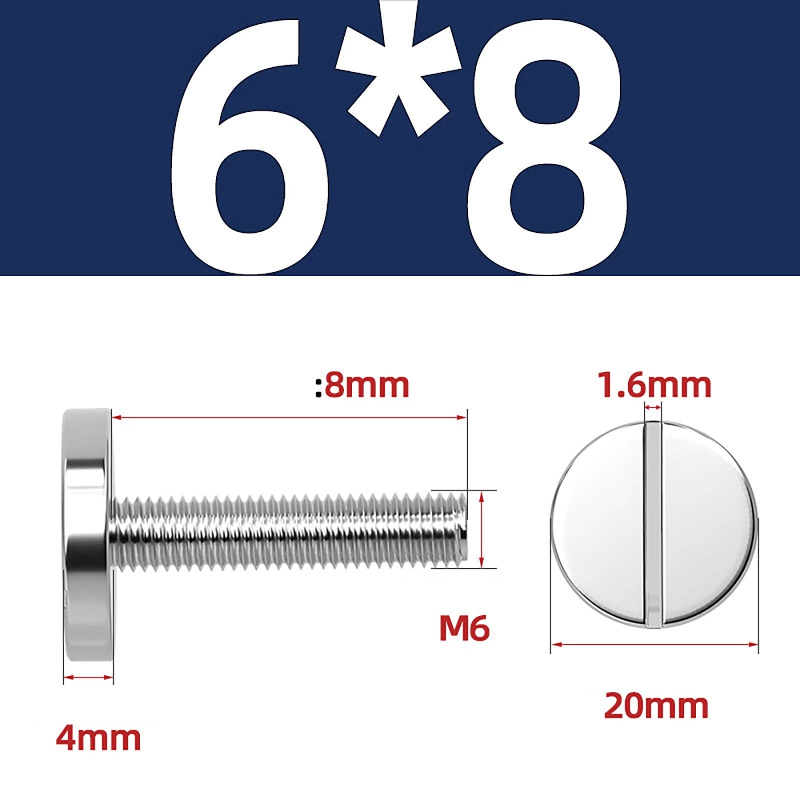 A2 Stainless Steel Slotted Large Head Machine Screws — Wide Pan Bolt DIN 921 | M2–M10