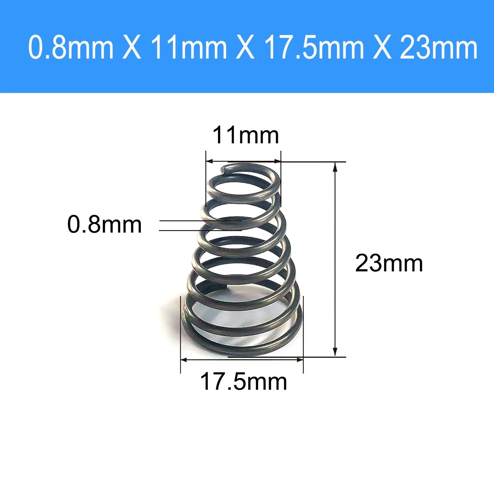 Conical Compression Spring Tapered Spring Steel Wire 0.2-3mm Heavy Duty Cone DIY