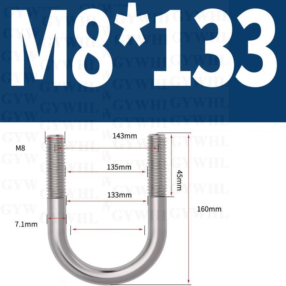 Marine Grade Round Bend U - Bolts — A2 & A4 Stainless Steel, M6 to M20 - HomeDIYer