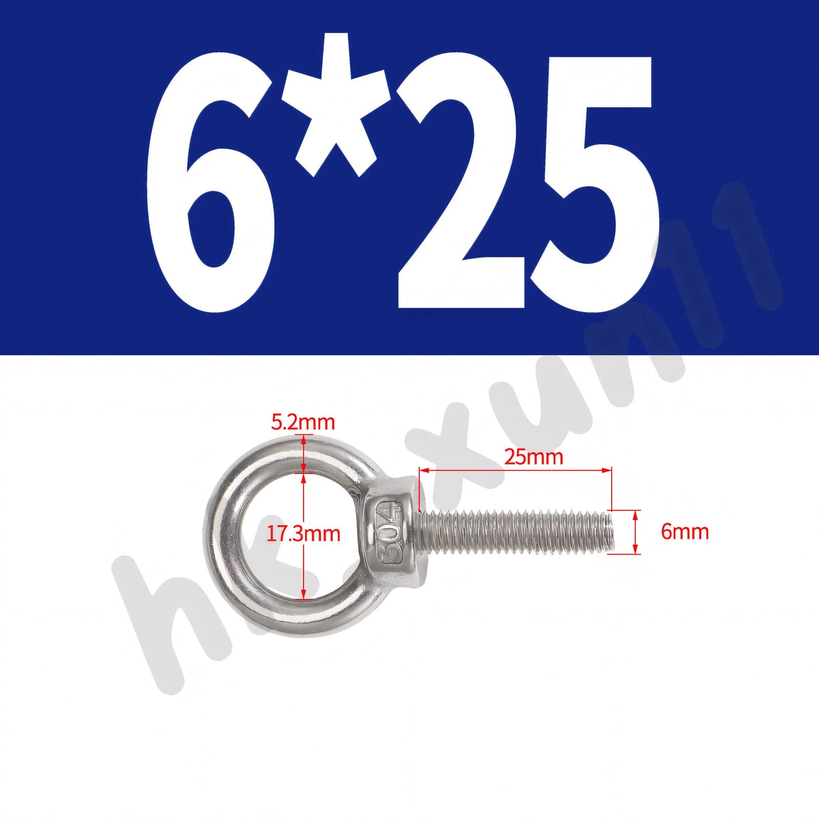 M3 M4 M5 M6 M8 M10 M12 TO M24 LIFTING EYE NUTS & BOLTS A2-304 STAINLESS STEEL