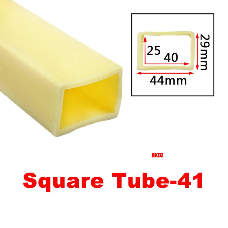 Square Silicone Rubber Hollow Tube Pipe Protector Seal Strips Width 2.5mm~108mm