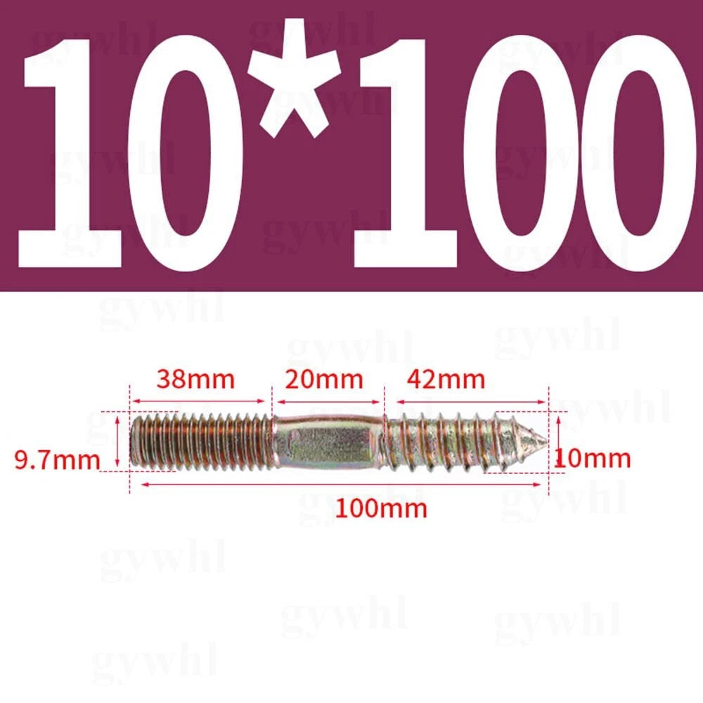 Wood To Metal Dowels Double Ended Threaded Furniture Screws M3 M4 M5 M6 8 10 M12