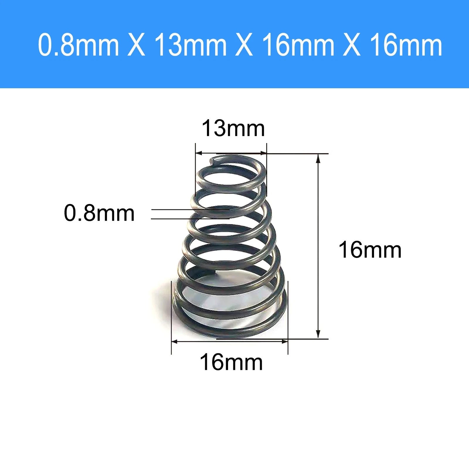 Conical Compression Spring Tapered Spring Steel Wire 0.2-3mm Heavy Duty Cone DIY