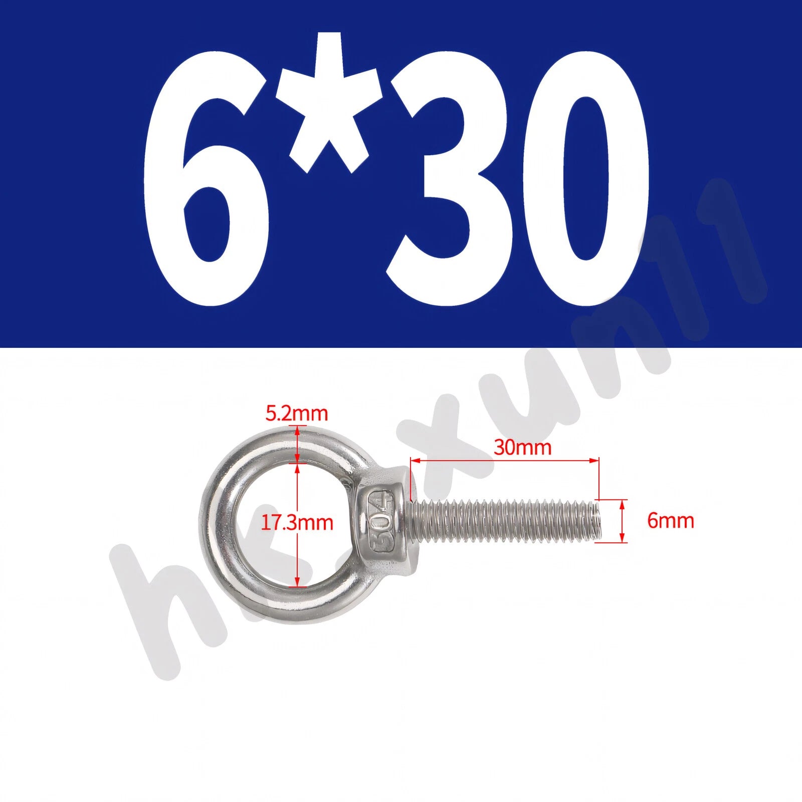 M3 M4 M5 M6 M8 M10 M12 TO M24 LIFTING EYE NUTS & BOLTS A2-304 STAINLESS STEEL
