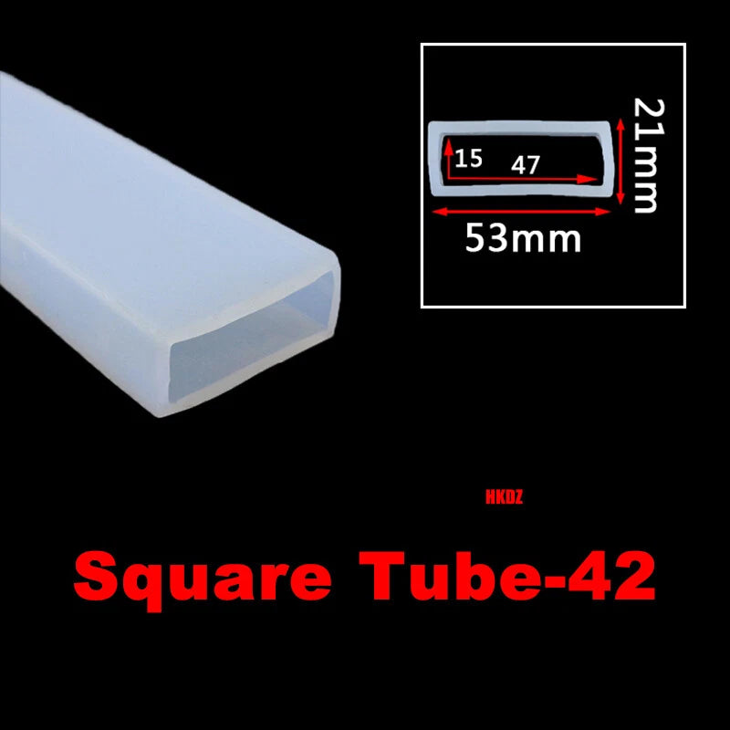 Square Silicone Rubber Hollow Tube Pipe Protector Seal Strips Width 2.5mm~108mm