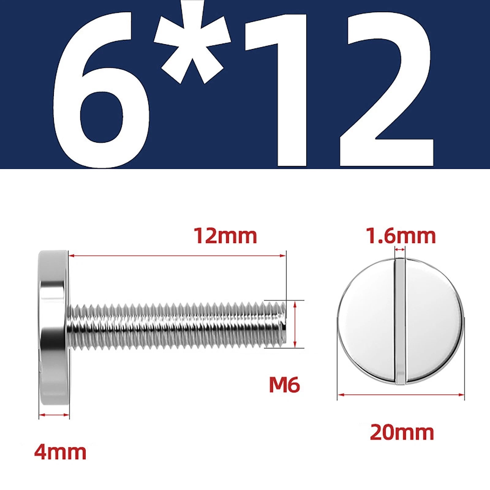 A2 Stainless Steel Slotted Large Head Machine Screws — Wide Pan Bolt DIN 921 | M2–M10