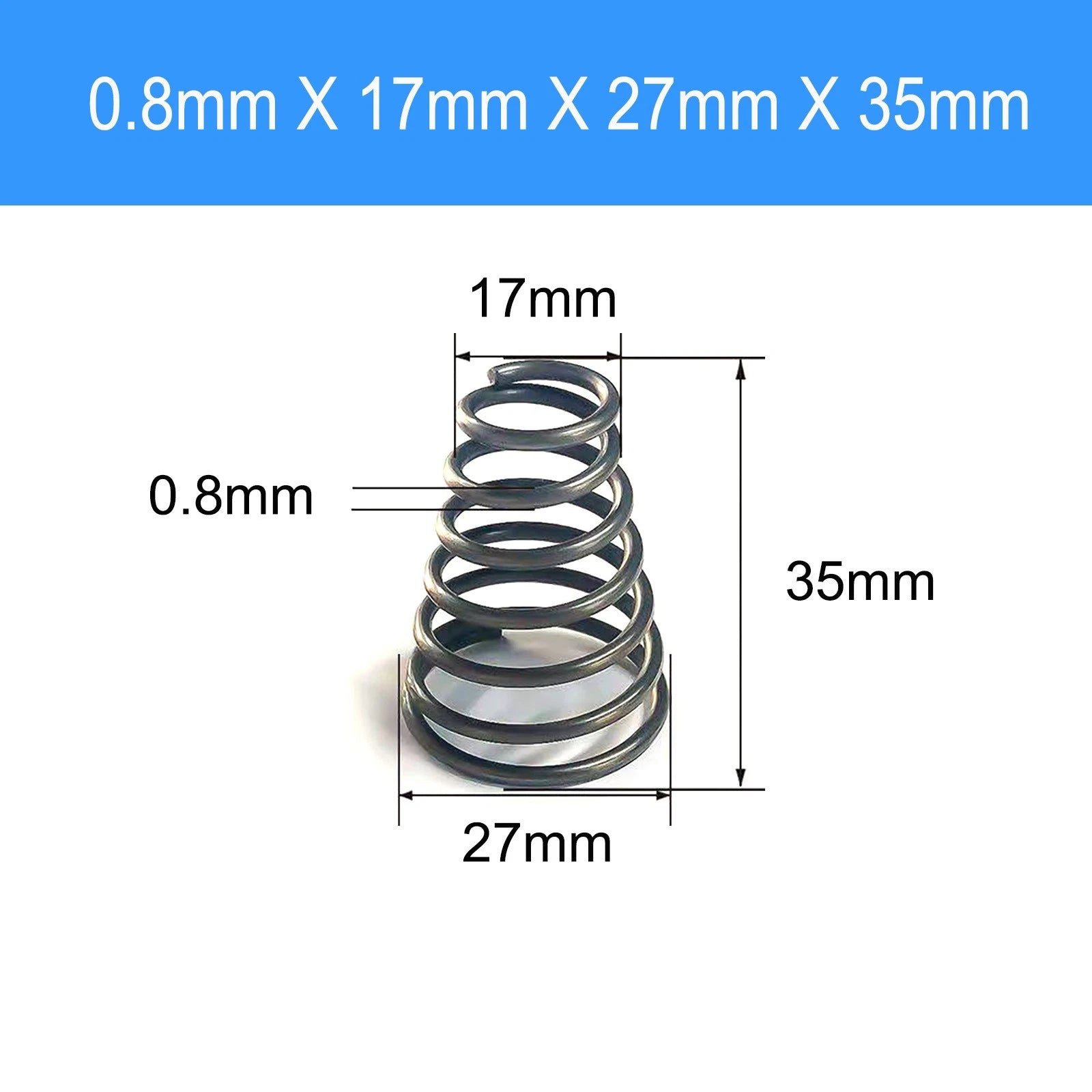 Conical Compression Spring Tapered Spring Steel Wire 0.2-3mm Heavy Duty Cone DIY