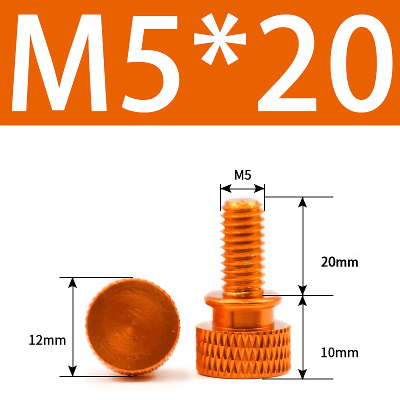 Aluminum Thumb Screws M5 M6 Knurled Hand Bolts Anodized PC Case Hobby DIY Stock