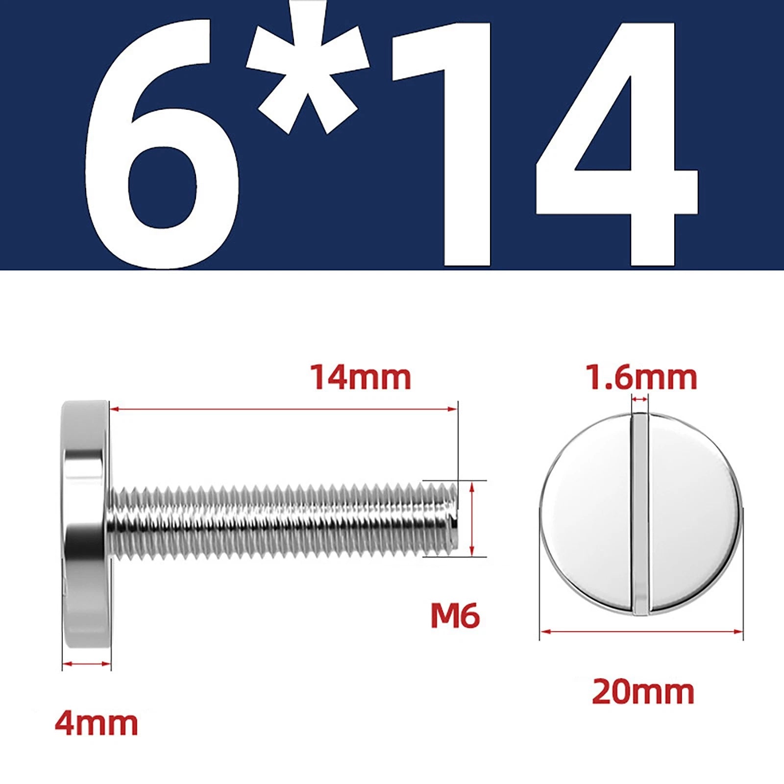 A2 Stainless Steel Slotted Large Head Machine Screws — Wide Pan Bolt DIN 921 | M2–M10