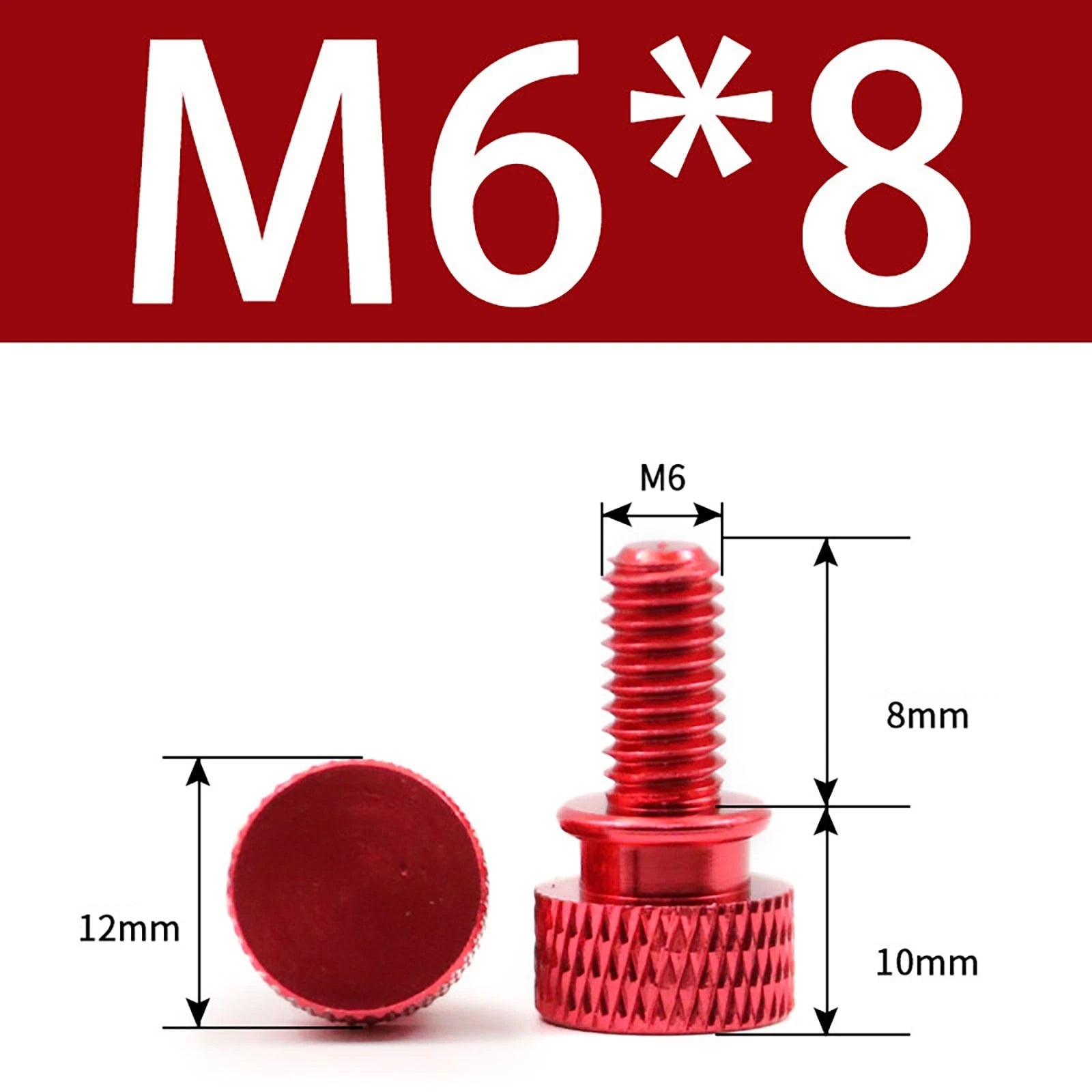 Aluminum Thumb Screws M5 M6 Knurled Hand Bolts Anodized PC Case Hobby DIY Stock