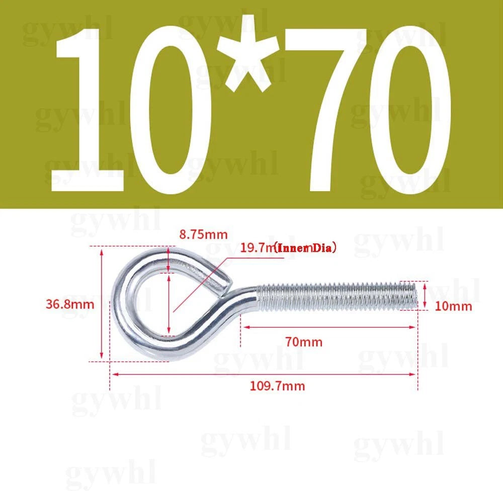 Galvanised Eye Screws Hooks Eye Bolts Closed Screws Rod Stainless Threaded Rings