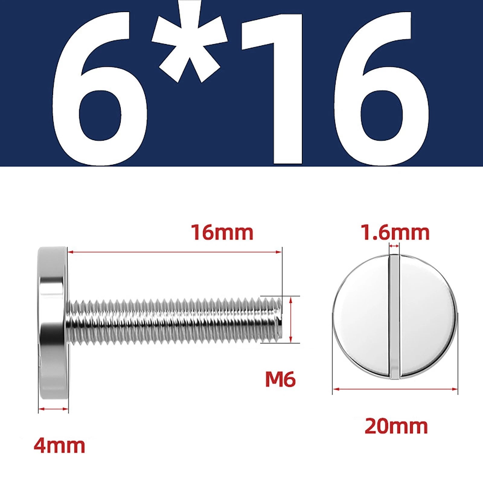 A2 Stainless Steel Slotted Large Head Machine Screws — Wide Pan Bolt DIN 921 | M2–M10