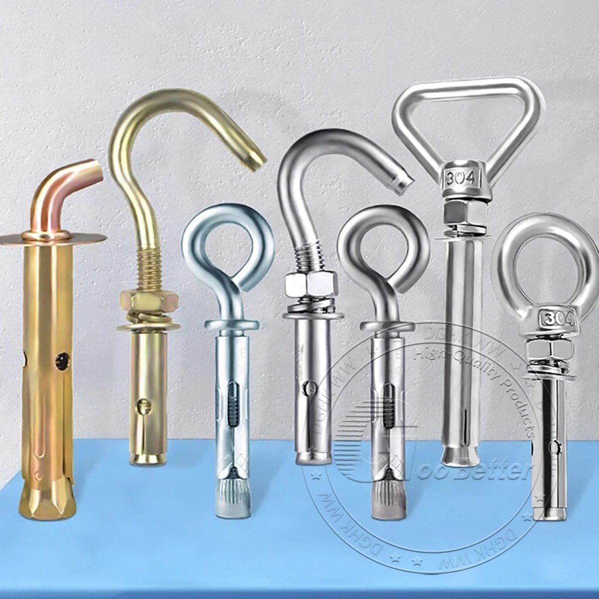 Heavy Duty Eye Bolt Shield Anchor Expansion Bolts — Closed Hook, Eye & Triangular Head - HomeDIYer