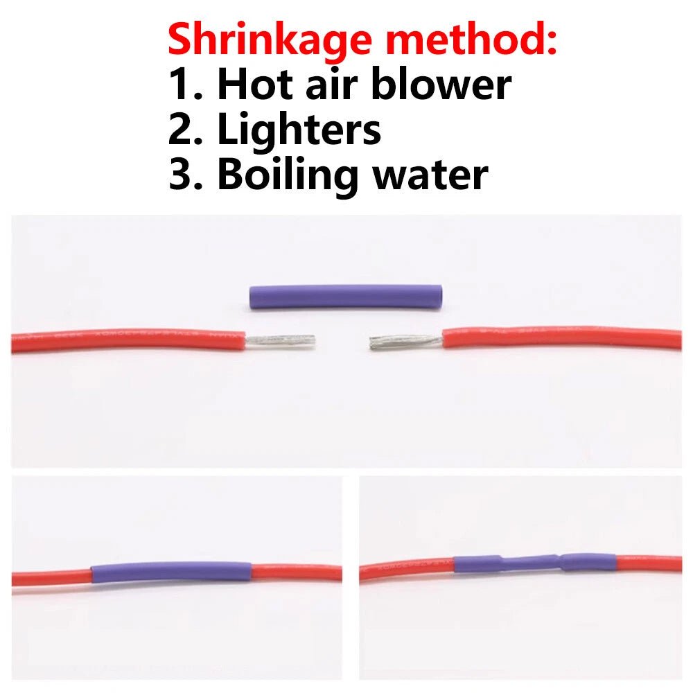 2:1 Heat Shrink Tubing – Φ20mm to Φ210mm, 11 Colors, 1m Length - HomeDIYer