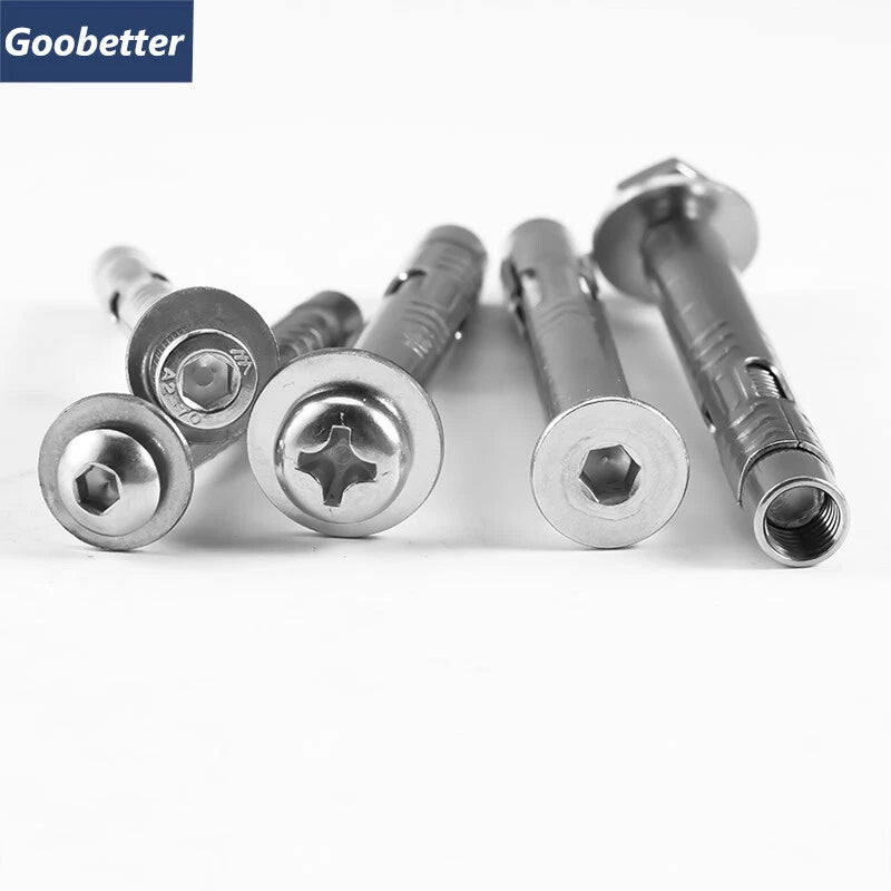 M6 M8 M10 M12 Stainless Steel Expansion Anchor Bolts — Hex, Socket & Phillips Head - HomeDIYer