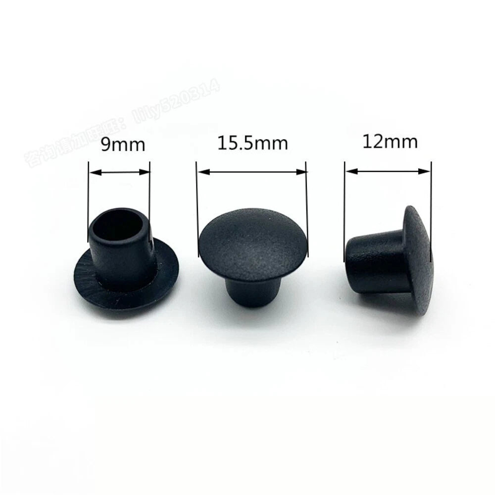 Round Hole Plugs – Rubber Button Screw Caps & Blanking Seals (9mm, 10mm, 11mm) Black/White