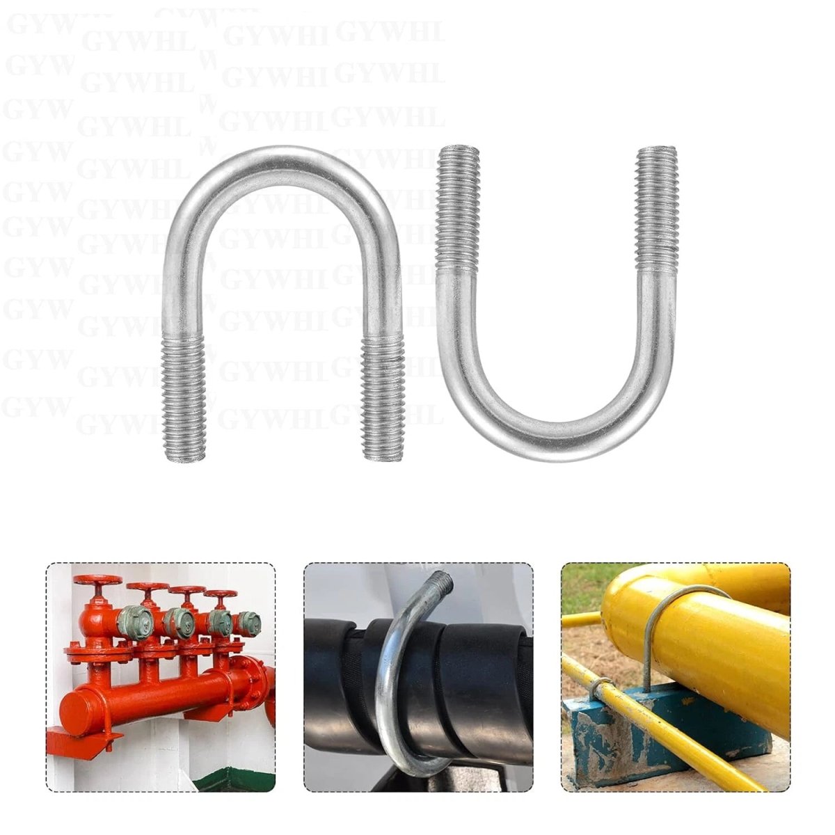 Marine Grade Round Bend U - Bolts — A2 & A4 Stainless Steel, M6 to M20 - HomeDIYer