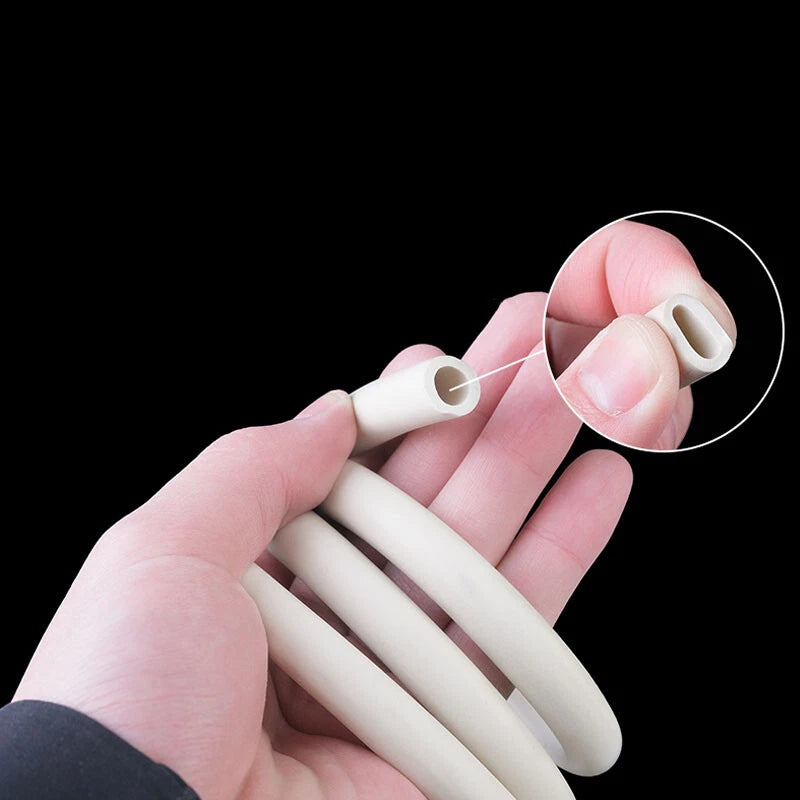 White Flexible Rubber Vacuum Tube — Laboratory Hose Pipe ID 1.5mm–12mm