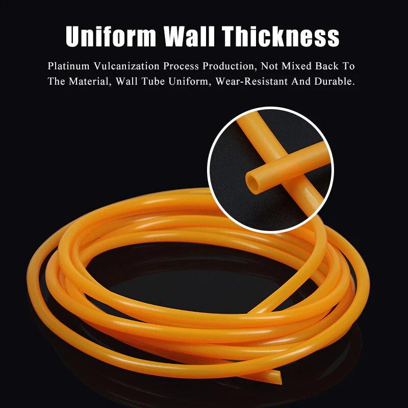 Orange Food Grade Silicone Tube – Flexible Hose Pipe for Beer, Milk & Liquid Transfer
